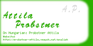 attila probstner business card